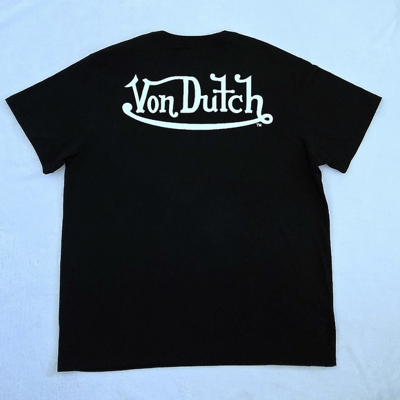 Von Dutch Black🖤 Graphic Tee👕 with White Logo - NWT - Picture 12 of 14